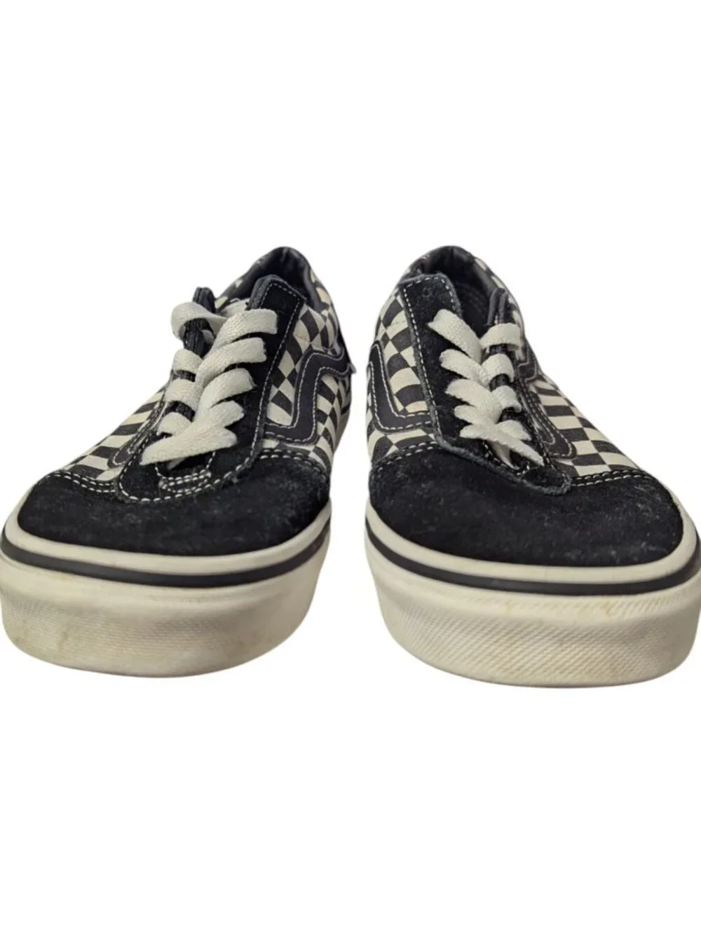 Vans Old Skool Check Sneakers Checkerboard Skater Shoes Youth Size 3.5 Black
